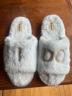 Women’s I Do Slippers Pale Blue